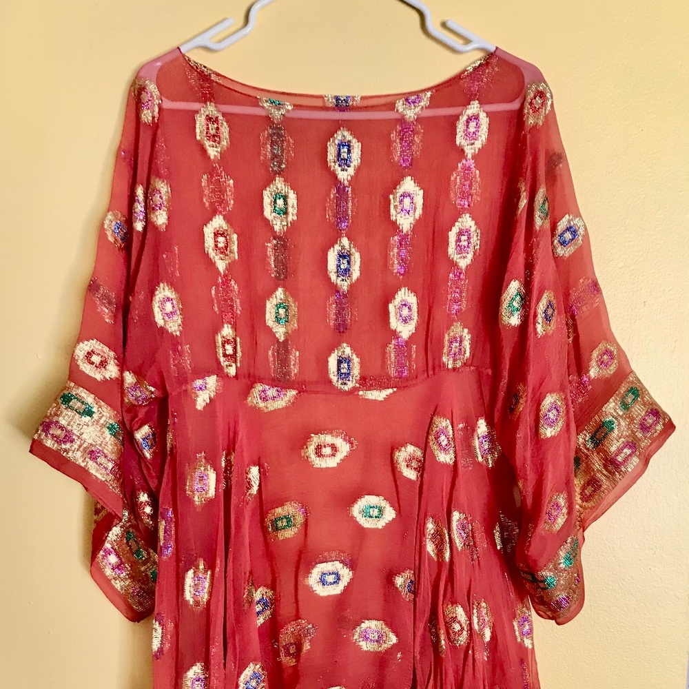 Vintage 90's Transparent Gauze "Fairy Top"  with Handkerchief Hem S/M